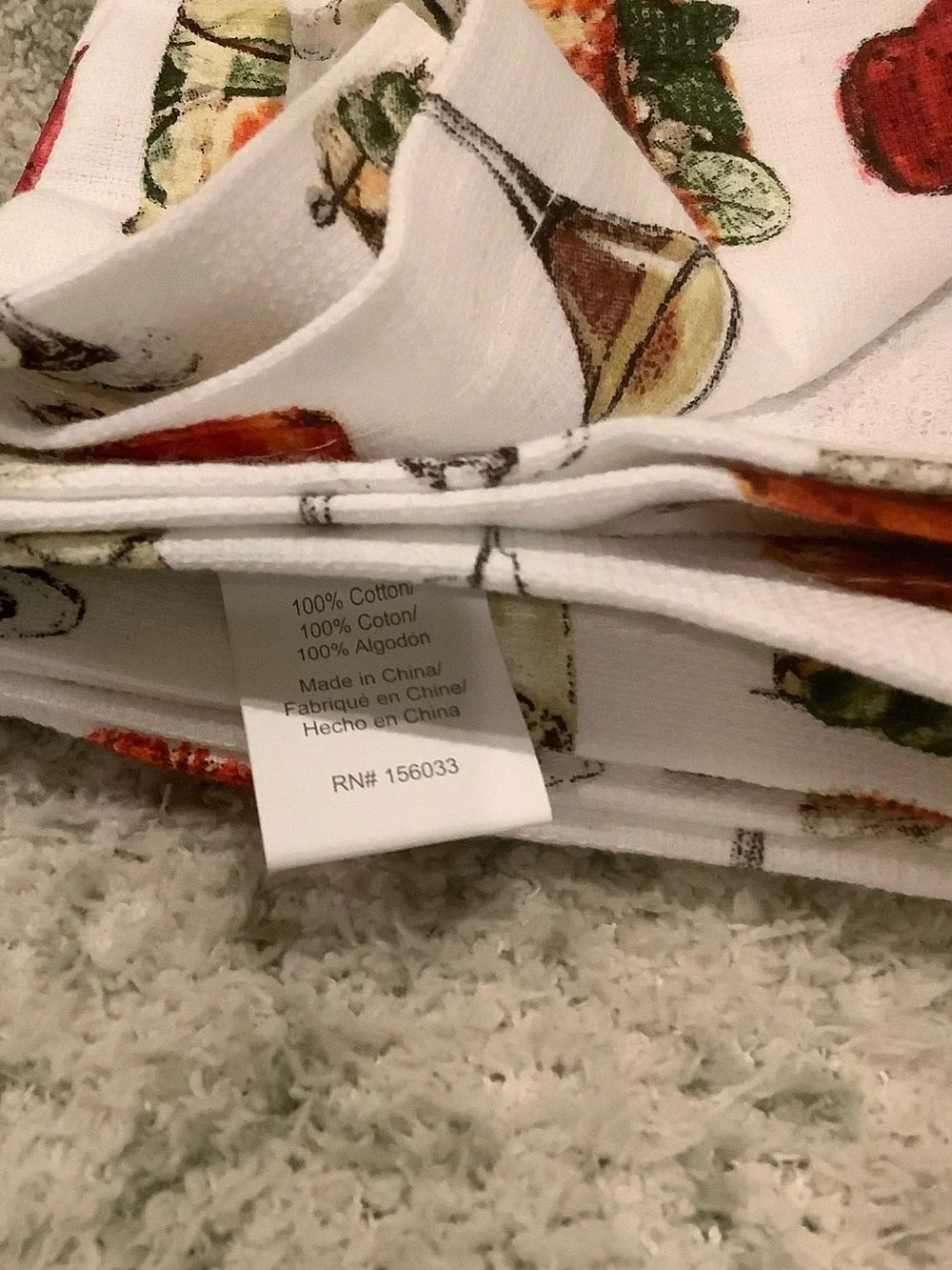 Cocktails Mocktails & Tropical Drinks Kitchen Towels Set of 2 NWT Cotton Bliss